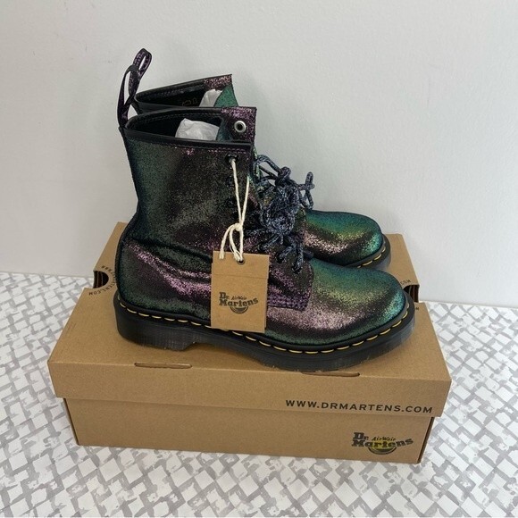 Dr. Martens 1460 Disco size 6 EU 37 Purple Iridescent Suede Combat Party Boots - Picture 12 of 12